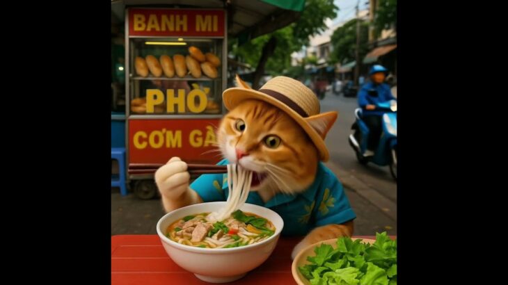 猫がベトナムホーチミンを旅行中♪