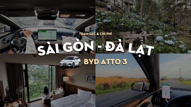 Chi phí và trạm sạc khi sử dụng byd atto 3 đi Sài Gòn – Đà Lạt / ql28 / Huli Daily Vlog