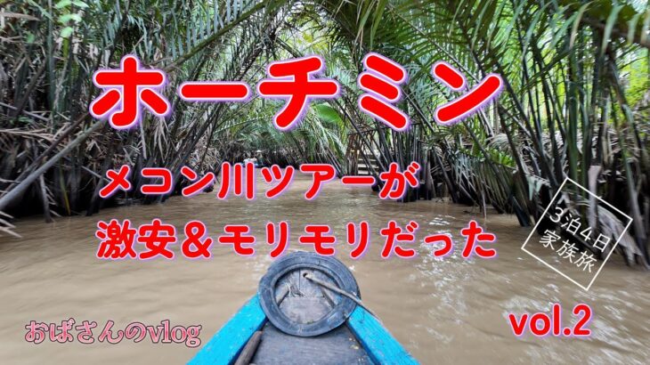 【ホーチミン3泊4日 vol.2】【盛りだくさんのメコン川ツアー】こんなにいろいろ込みで約2000円！【おばさんのvlog】