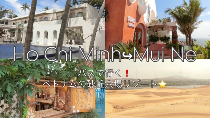 【ベトナムの砂丘ムイネー🇻🇳🏜️】ホーチミンから3時間！ベトナムの穴場リゾートムイネーへ🌵✨vlog、旅行、自然