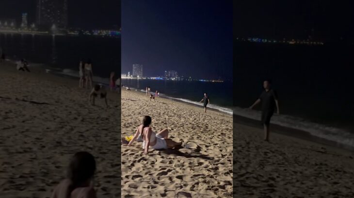 The Beach Night, Nha Trang Viet Nam #travel #beach  #shorts