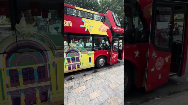 ベトナム🇻🇳ホーチミンの街中を走る観光バスの様子2025年9月#ベトナム旅行 #ホーチミン旅行 #観光バス