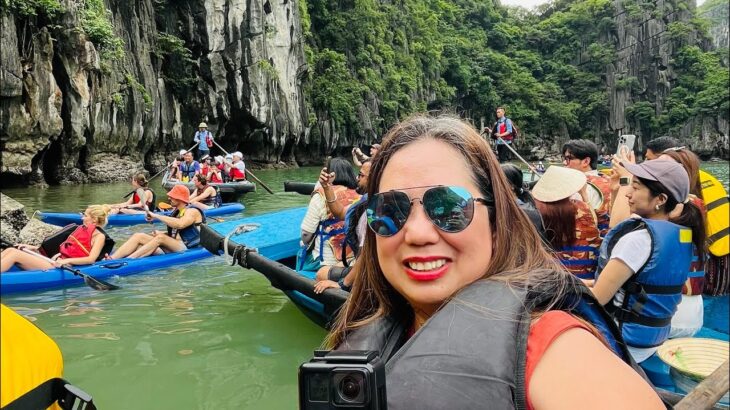 Hidden Lagoons of Vietnam 🌿⛵️ #HaLongBay #adventure