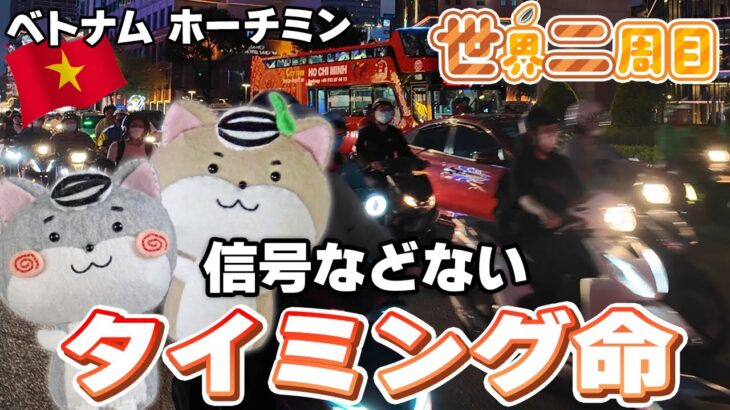 【ホーチミン街歩きVlog】活気あふれるベトナムのリアル🇻🇳世界一シビアな道路を渡ってローカルフードもぐもぐ！ 市場や観光に予防接種も受けに行きましたのだ【世界二周目】