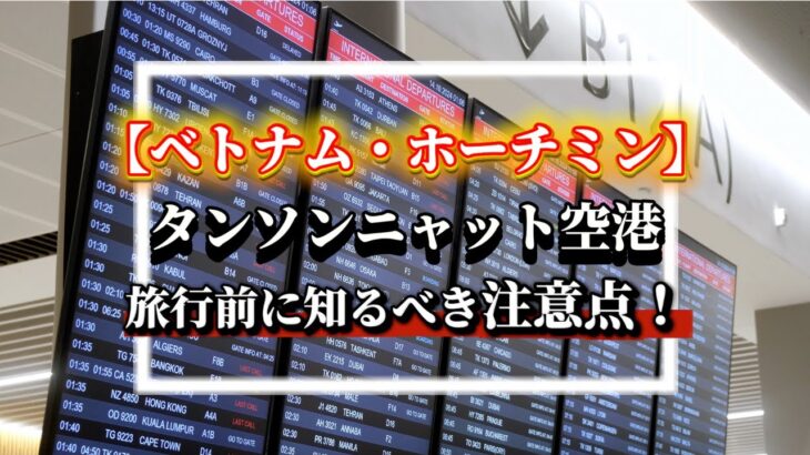 【現地取材】ホーチミンのタンソンニャット空港到着時の注意点まとめ