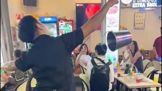 【ベトナム　ハノイVlog】火を吹くパフォーマーが近づいてくる🔥爆音とゲリラ豪雨のベトナムの夜ご飯！ #タイ旅行 #トランジット #ベトナム